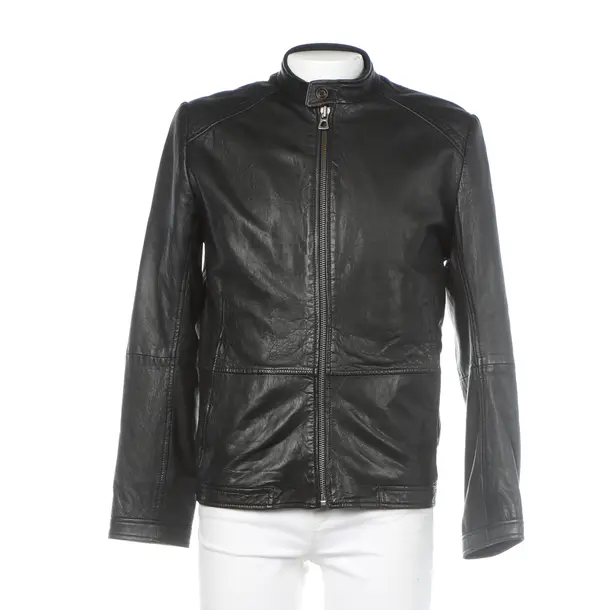 Lederjacke in Schwarz, Leder, Hugo Boss Orange