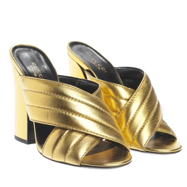 Heeled Sandals in Metallic, , Gucci
