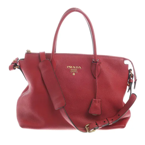 Handbag in Red, Leather, Prada