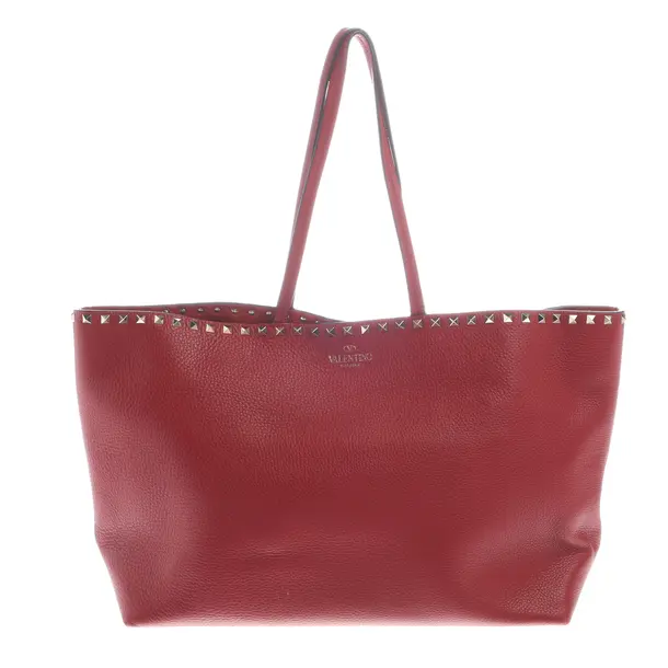 Shopper Bag in Red, Leather, Valentino