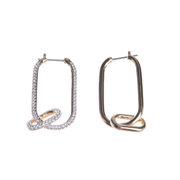 Ohrringe in Metallic, Metall (metallisch, metallisiert), Swarovski