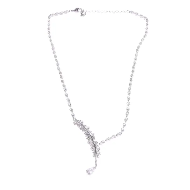 Halskette in Metallic, Metall (metallisch, metallisiert), Swarovski