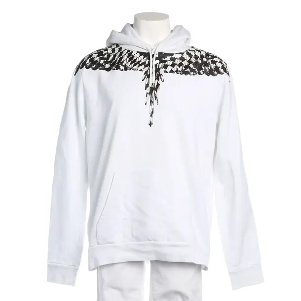 Hoodie in Weiß, Baumwolle, Marcelo Burlon