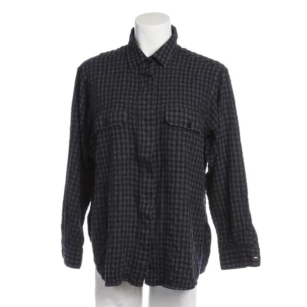 Blouse in Blue, Cotton, Closed