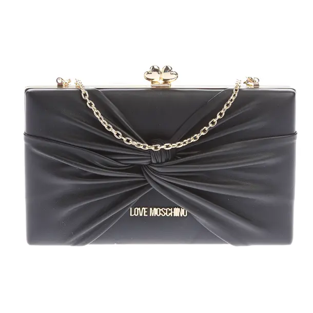 Abendtasche in Schwarz, Polyvinyl, Love Moschino