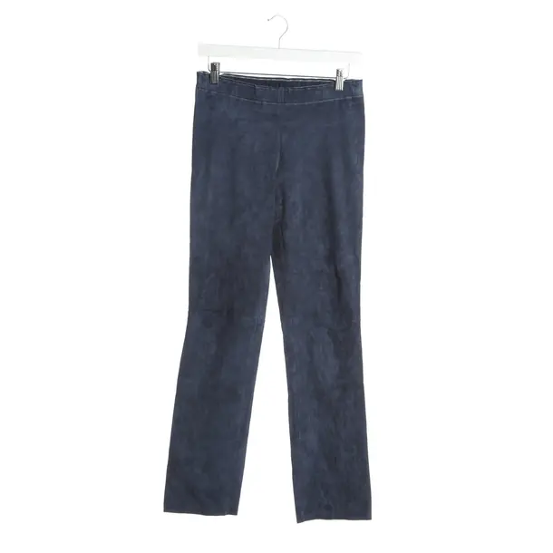 Hose in Blau, Leder, Stouls