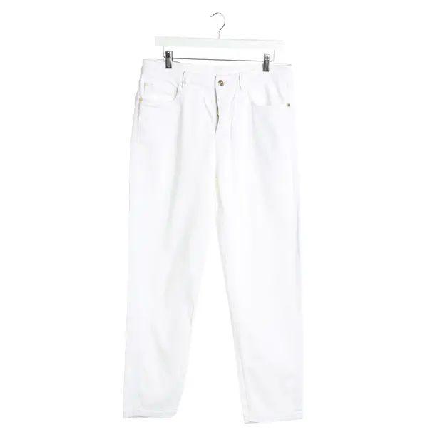 Jeans Straight Fit in Weiß, Baumwolle, Brunello Cucinelli