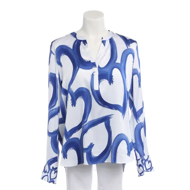 Bluse in Blau, Seide, Herzensangelegenheit