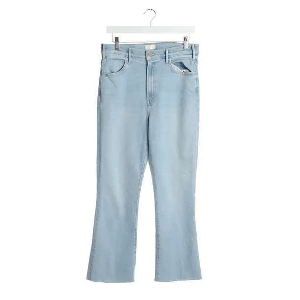 Straight Fit Jeans in Blue, Cotton, Mother