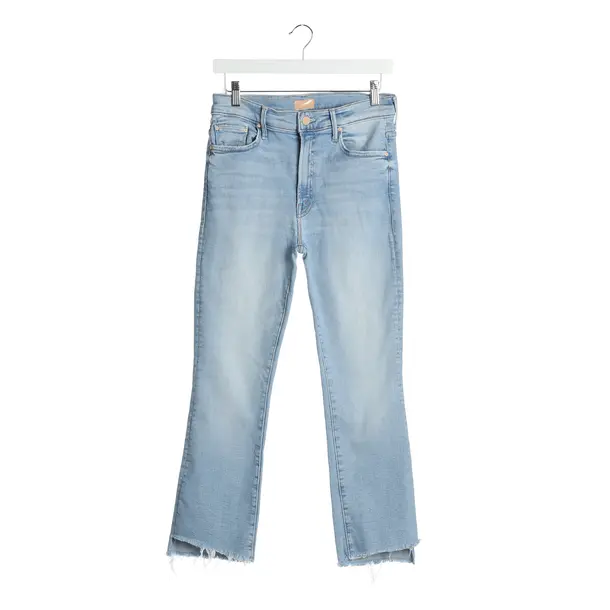 Straight Fit Jeans in Blue, Cotton, Mother