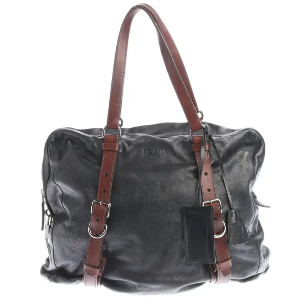 Shoulder Bag in Black, Leather, Prada
