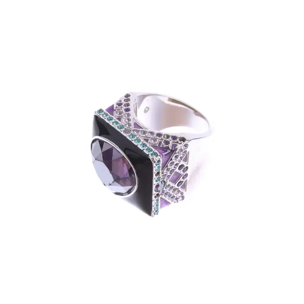 Ring in Metallic, Metal (metallic, metallized), Swarovski
