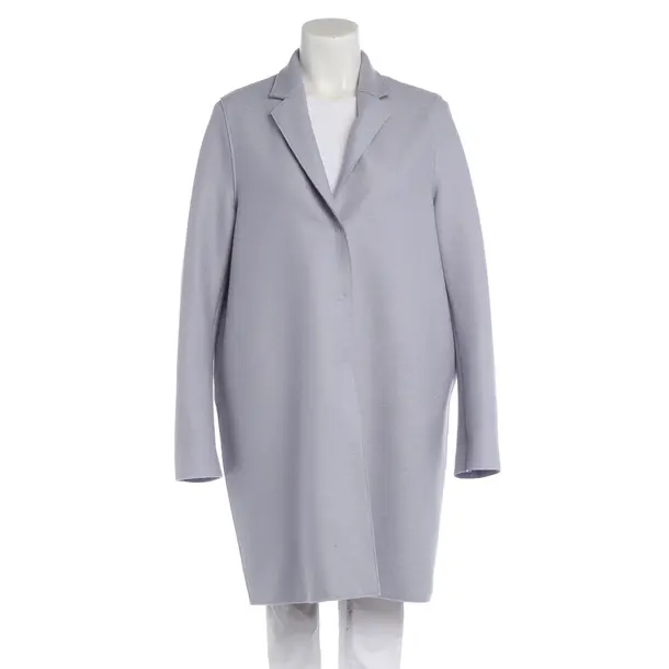Mid-Season Coat in Blue, Wool, Harris Wharf London