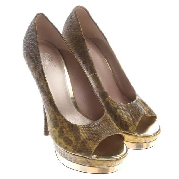 Peeptoes in Gelb, , Versace