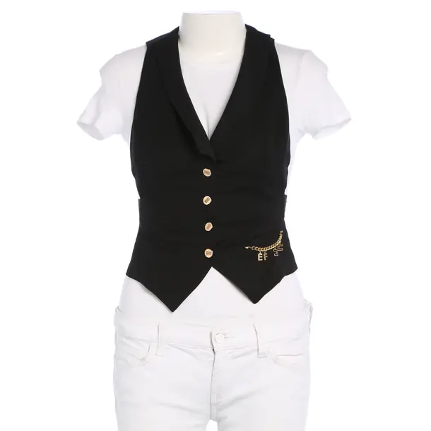 Weste in Schwarz, Viskose, Elisabetta Franchi
