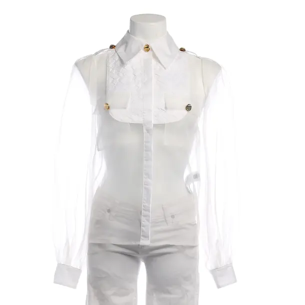 Bluse in Weiß, Polyester, Elisabetta Franchi