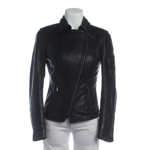 Lederjacke in Schwarz, Leder, Schyia