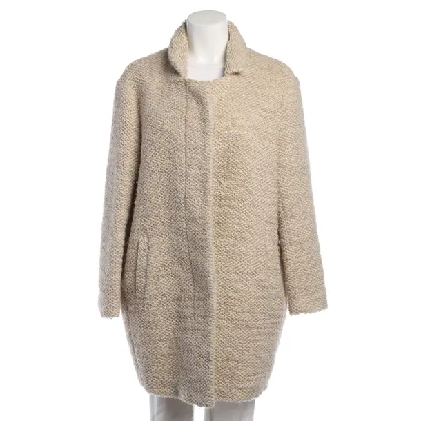 Mid-Season Jacket in White, Wool, Closed