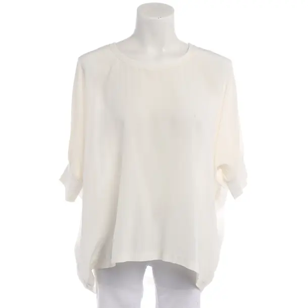 Blouse in White, Silk, Closed