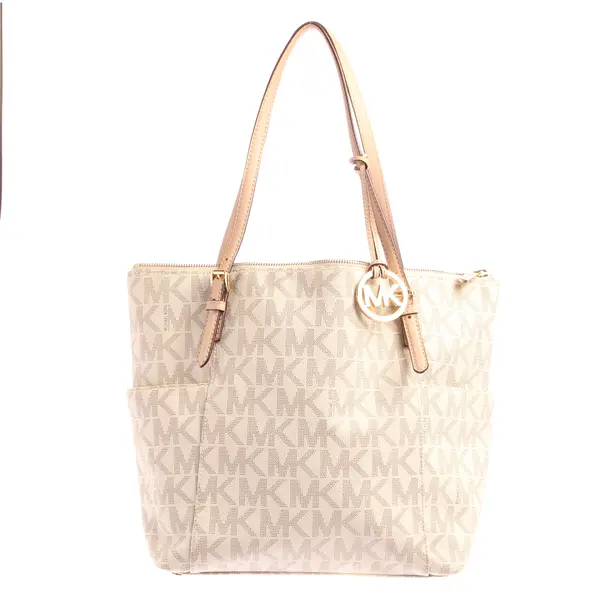 Schultertasche in Weiß, Leder, Michael Kors