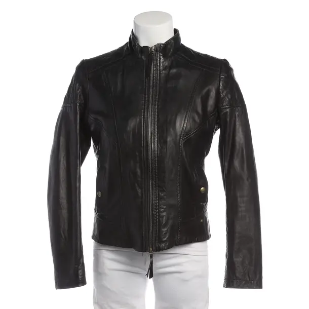 LeatherJacket in Black, Leather, Hugo Boss Orange