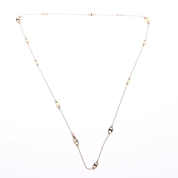 Halskette in Metallic, Metall (metallisch, metallisiert), Tory Burch