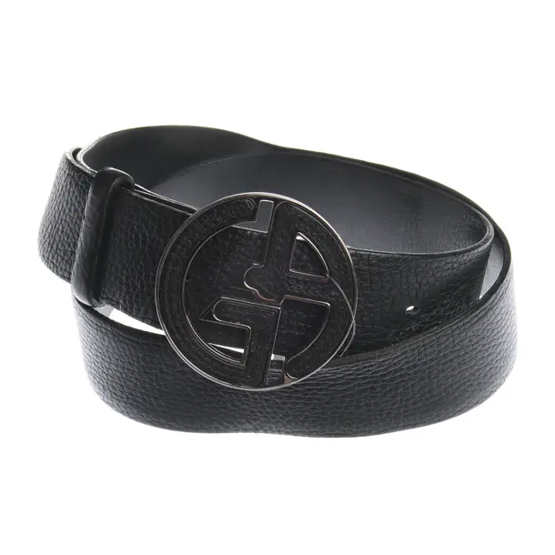 Belt in Black, Leather, Giorgio Armani