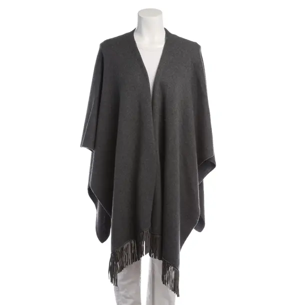 Poncho in Gray, Wool, Fabiana Filippi