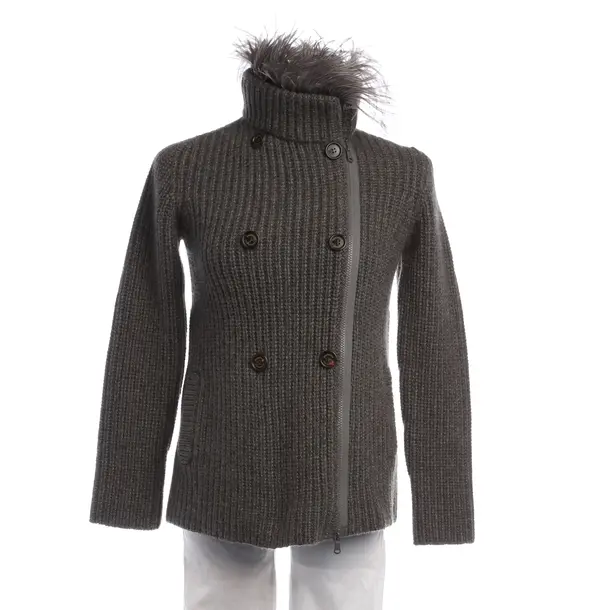 Strickjacke in Grau, Kaschmir, Brunello Cucinelli