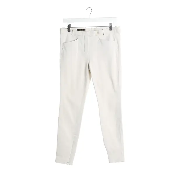 Pants in White, Cotton, Loro Piana