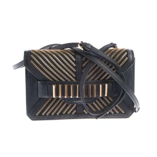 Schultertasche in Schwarz, Leder, MCM