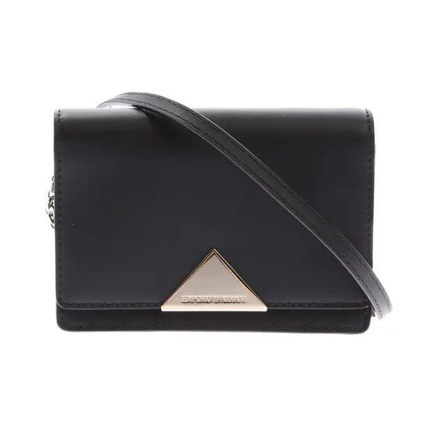 Shoulder Bag in Black, Leather, Emporio Armani