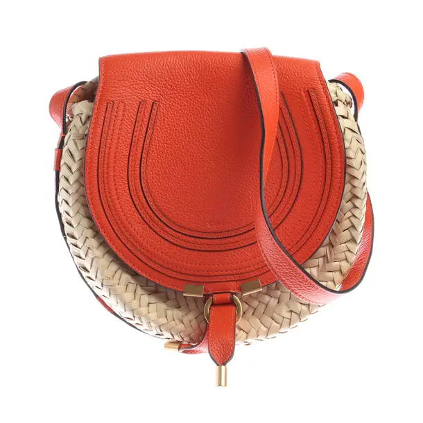 Umhängetasche in Orange, Stroh, Chloé