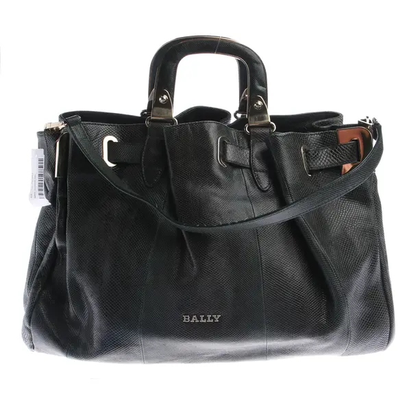 Handbag in Green, Leather, Bally