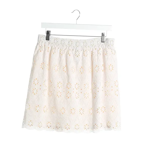 Skirt in White, Cotton, 0039 Italy