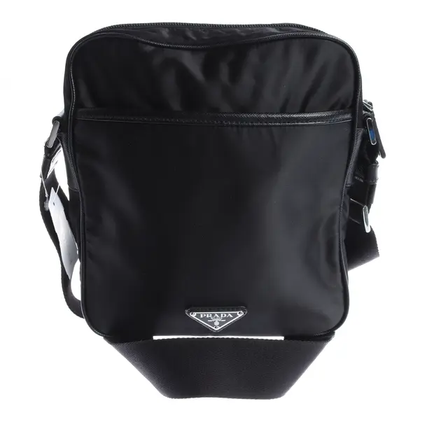 Schultertasche in Schwarz, Polyester, Prada