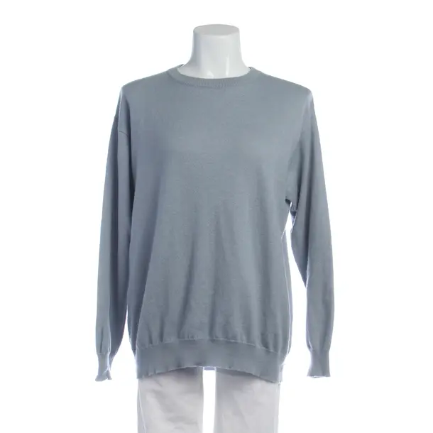 Pullover in Blau, Baumwolle, Brunello Cucinelli