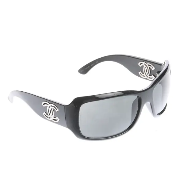 Sonnenbrille in Schwarz, Kunststoff, Chanel