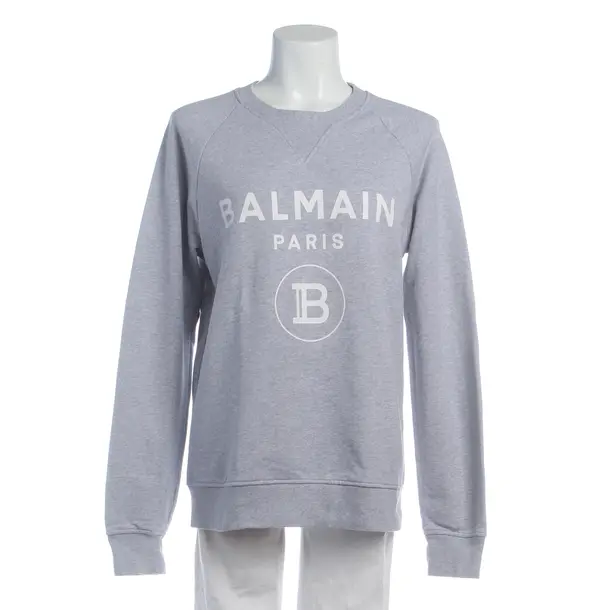 Sweatshirt in Gray, Cotton, Balmain
