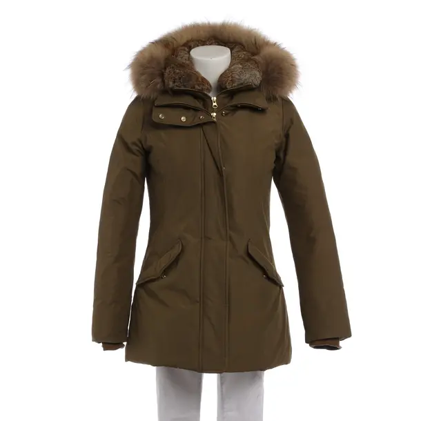 Winter Jacket in Green, Cotton, Woolrich