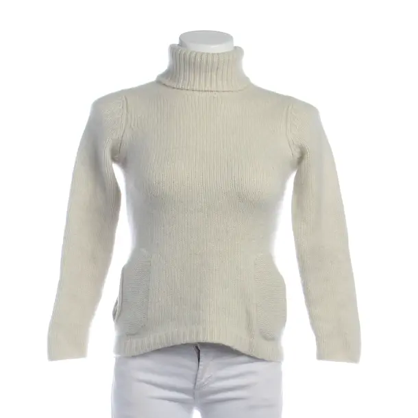 Kaschmirpullover in Weiß, Kaschmir, Jil Sander