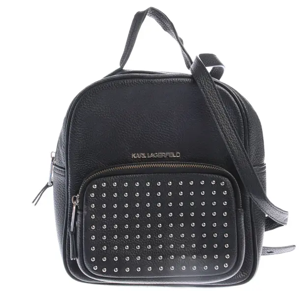 Rucksack in Schwarz, Leder, Karl Lagerfeld