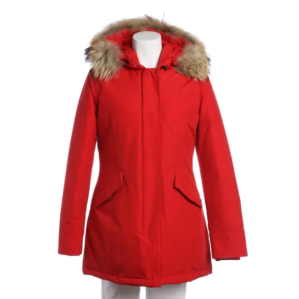 Winter Jacket in Red, Cotton, Woolrich