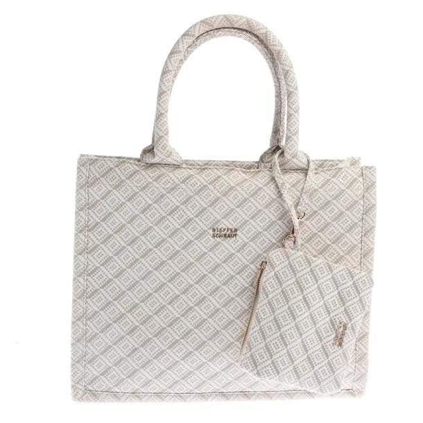 Shopper Bag in White, Cotton, Steffen Schraut