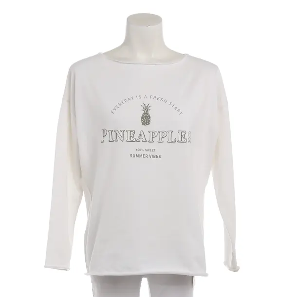 Sweatshirt in Weiß, Baumwolle, Juvia
