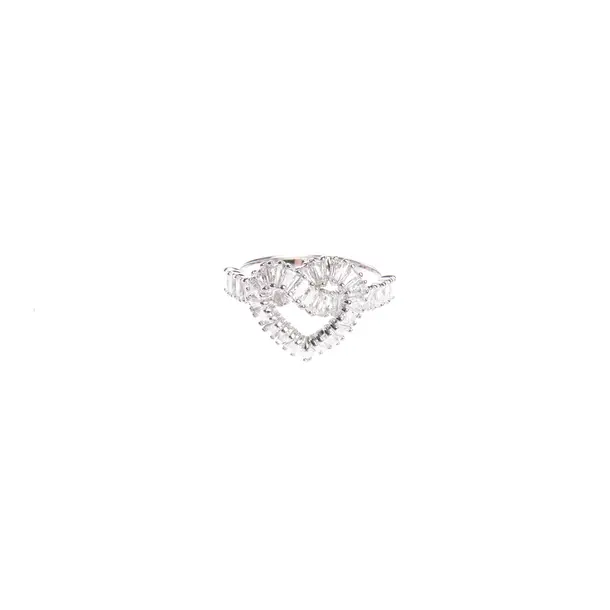 Ring in Metallic, Metal (metallic, metallized), Swarovski