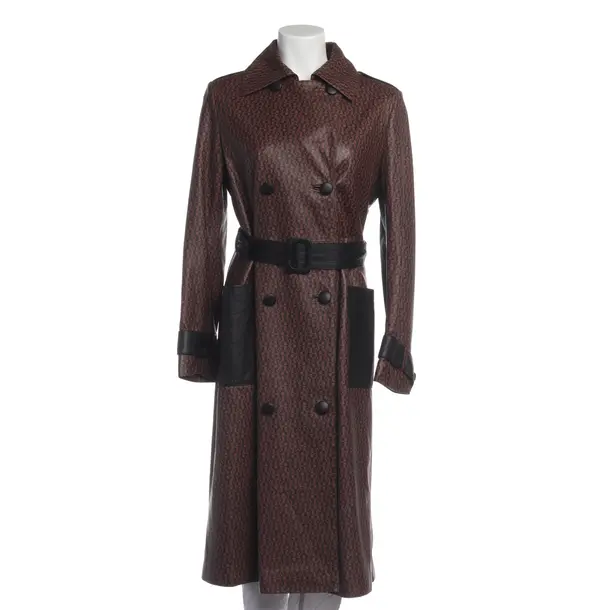 Mid-Season Coat in Brown, Leather, Aigner
