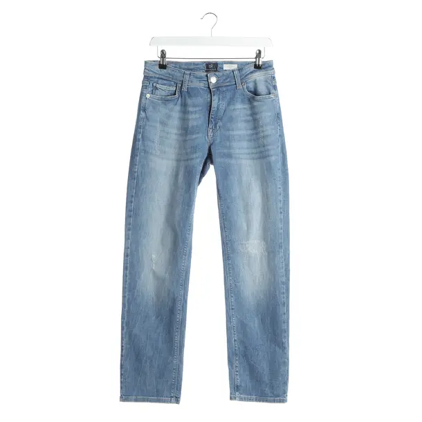 Jeans Straight Fit in Blau, Baumwolle, Raffaello Rossi