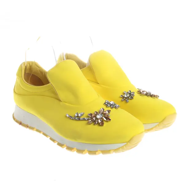 Sneakers in Yellow, , Prada
