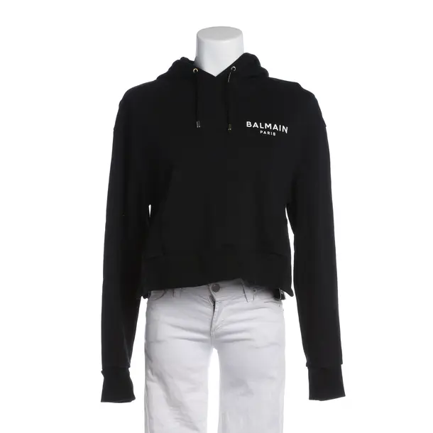 Hoodie in Schwarz, Baumwolle, Balmain
